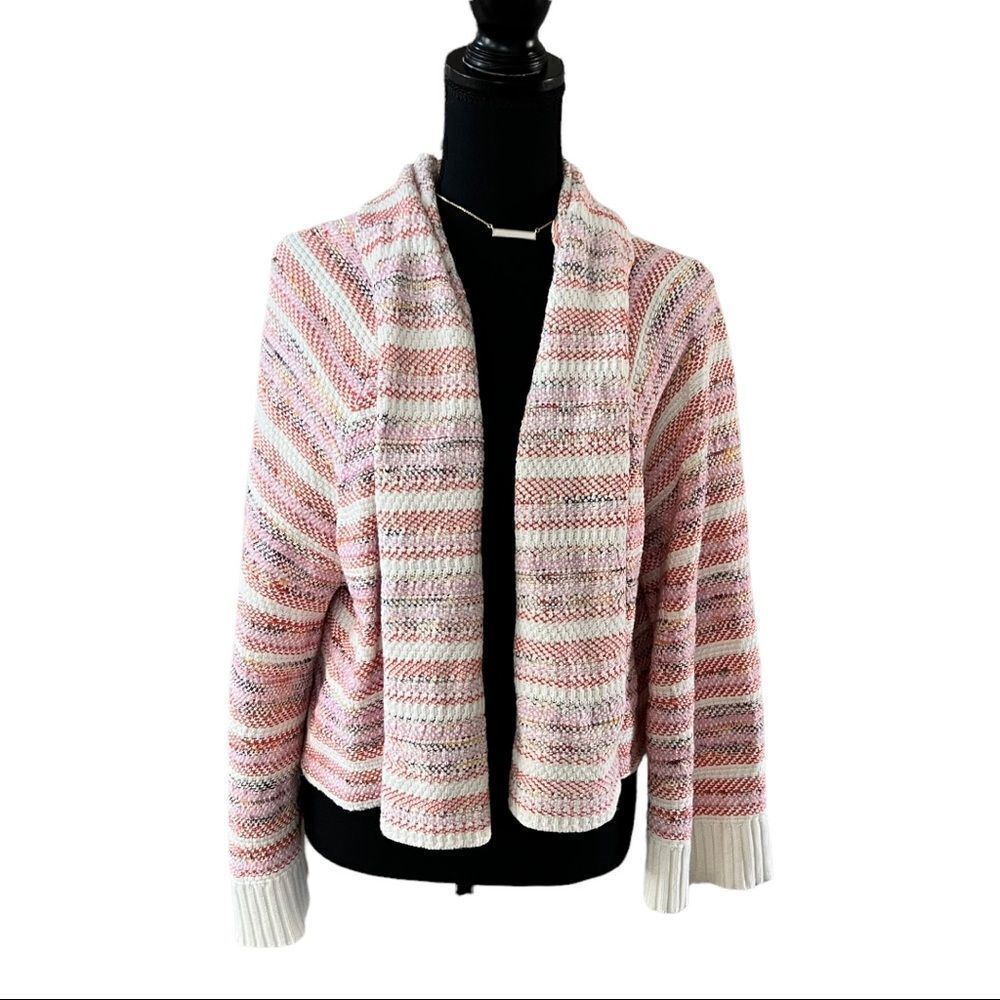 Anthropologie Moth Cardigan Knit Waterfall Front with Bell Sleeve Medium